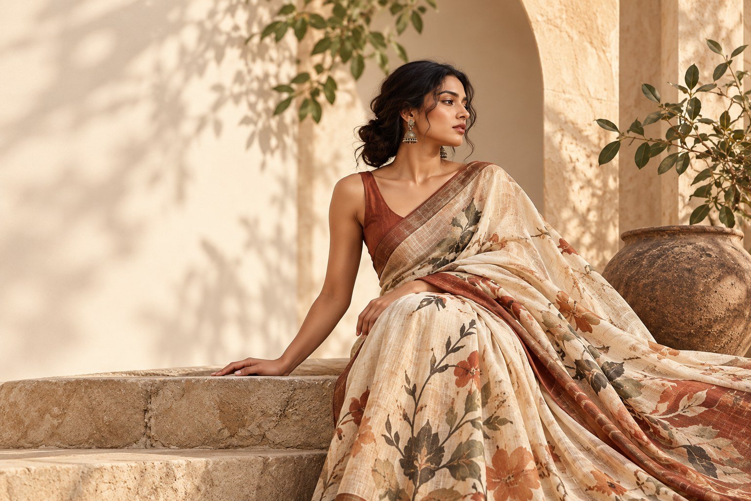 Saree in warm light