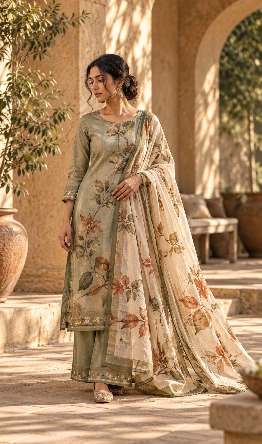 Botanical suit detail